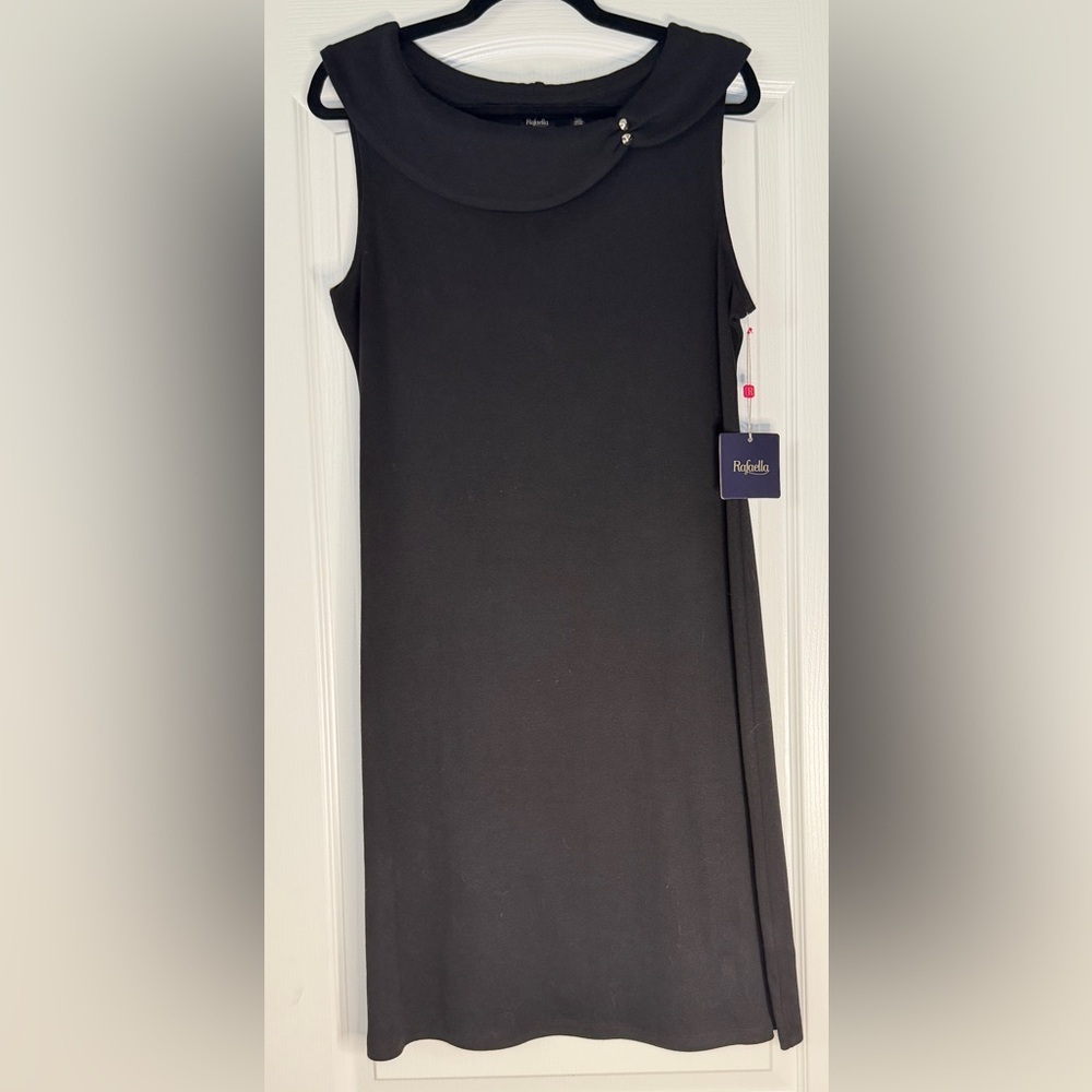 Rafaella Sleeveless Midi Dress, Black, Size Large